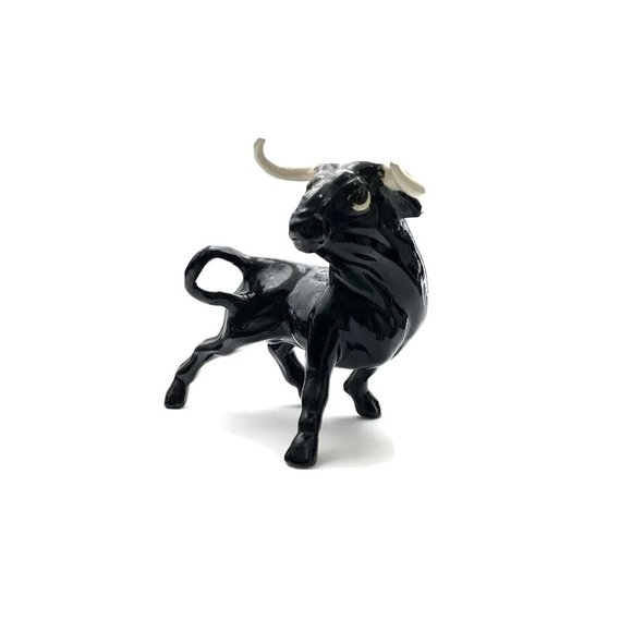 Other - Bull Fighting Figurine Ceramic MCM Vintage Office ￼ Man Cave ￼Decor Gift